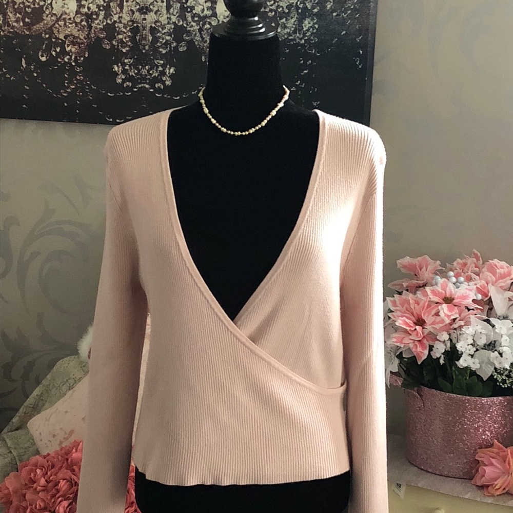 Forever 21 Ribbed Crossover Sweater